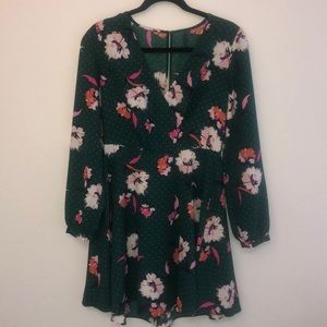 Express Long Sleeve Floral Dress